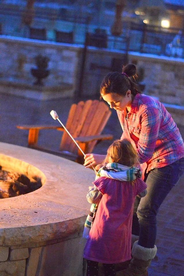 girls toasting marshmallows at montage deer valley resort