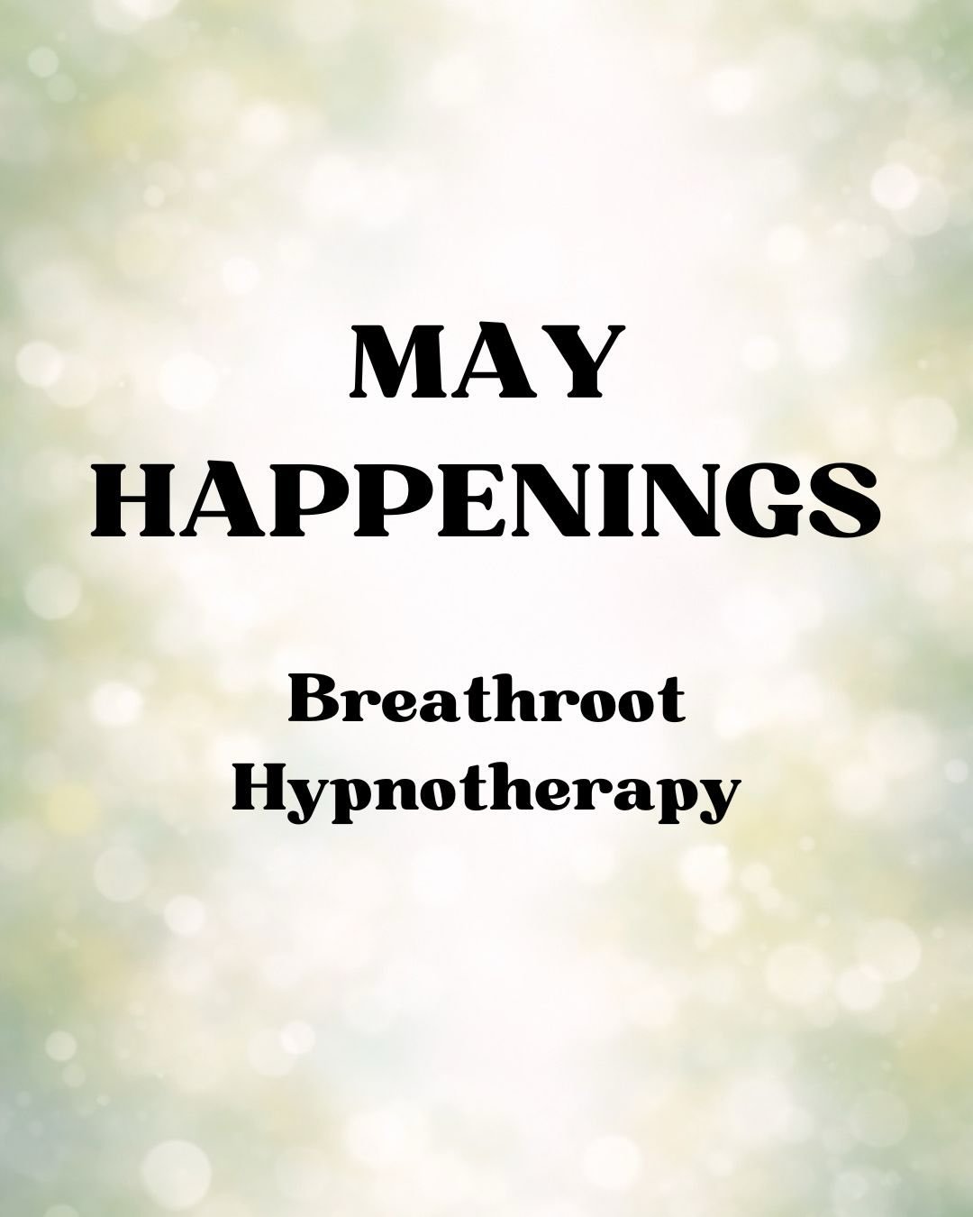May is stacked at Breathroot Hypnotherapy.

If you&rsquo;ve been feeling stuck, overwhelmed, or just curious about going deeper into your mind, this is your month.

We&rsquo;ve got group sessions, small group experiences, and mini sessions to get you