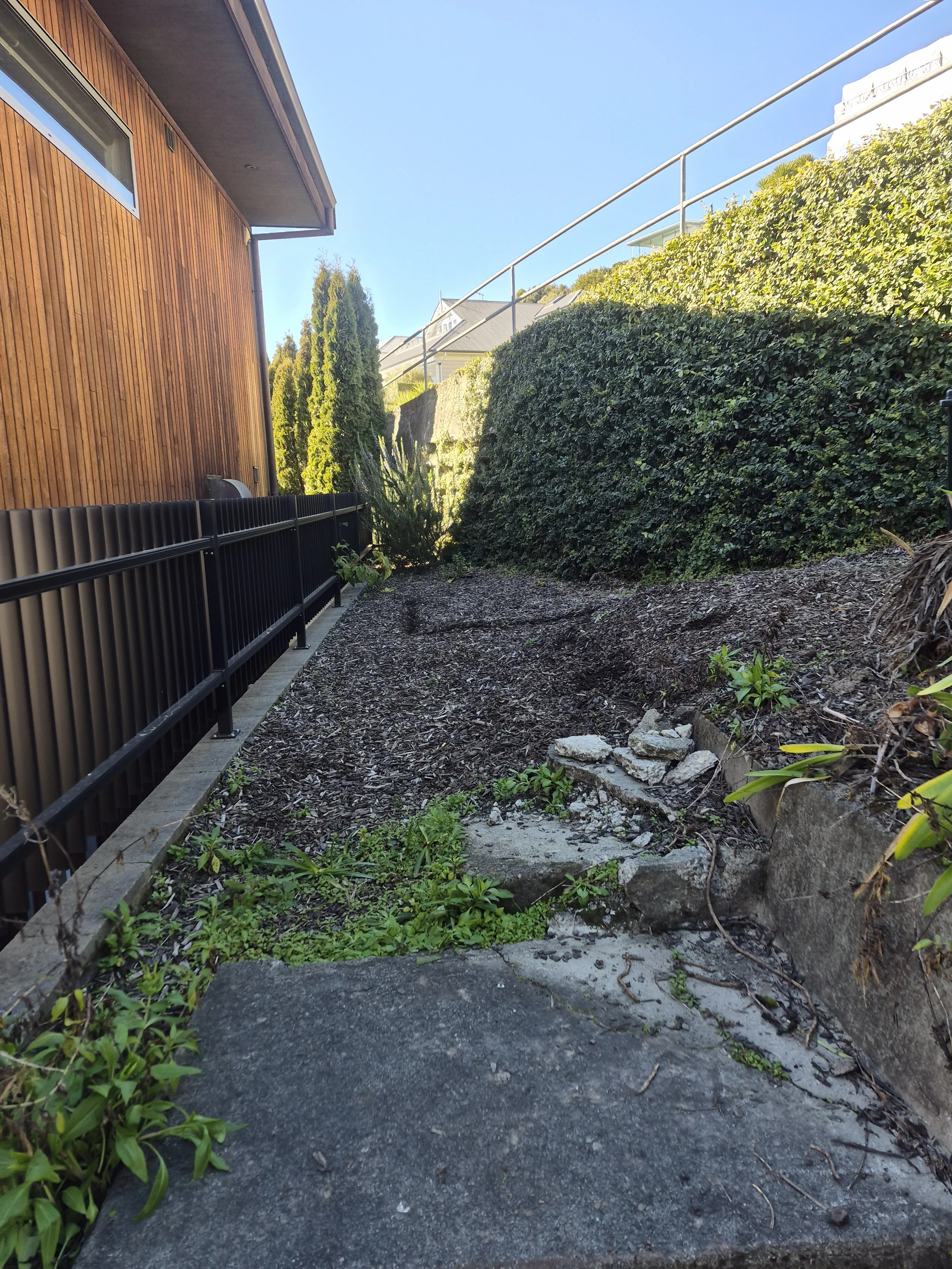 BEFORE: Hard landscaping