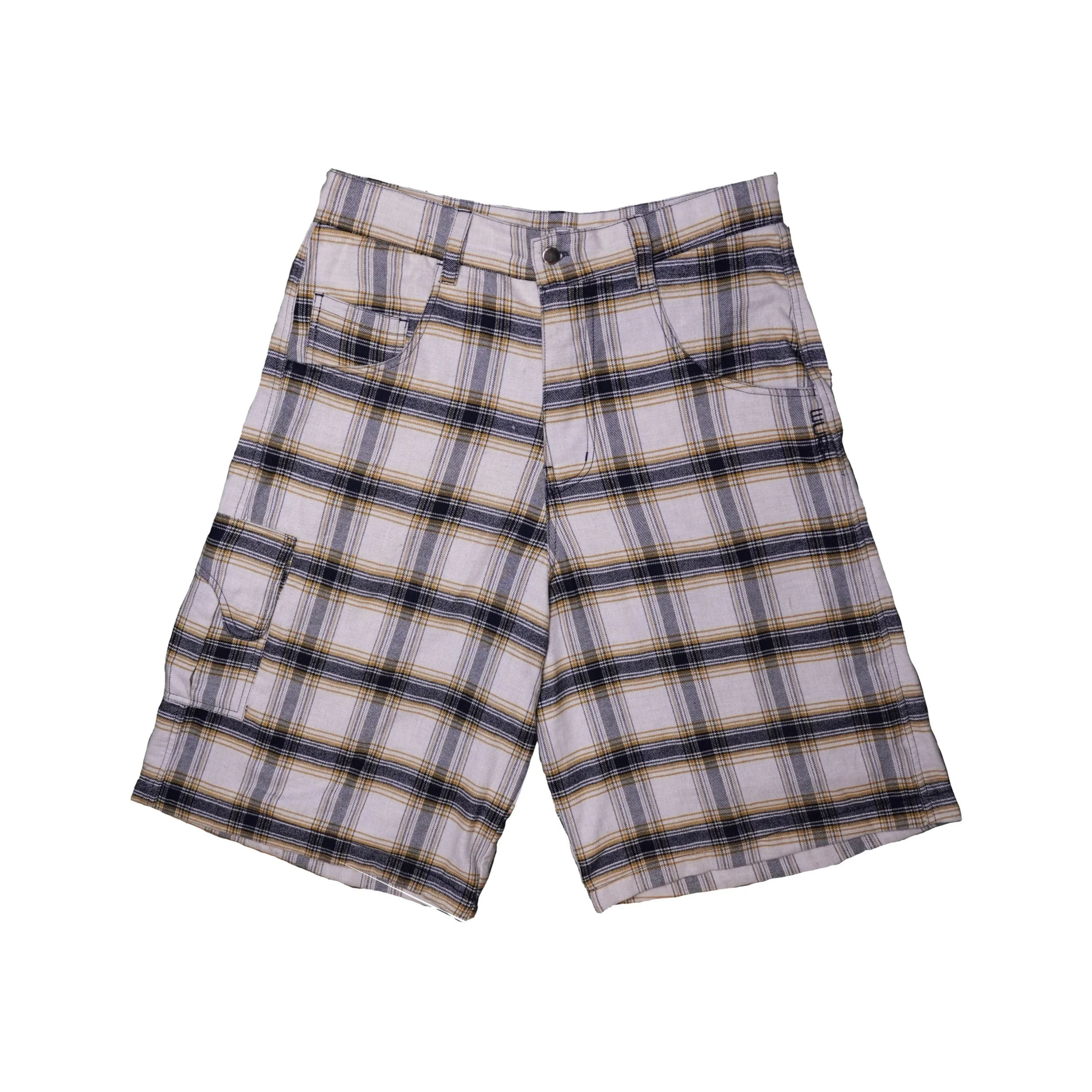 Backyard Shorts - White Plaid