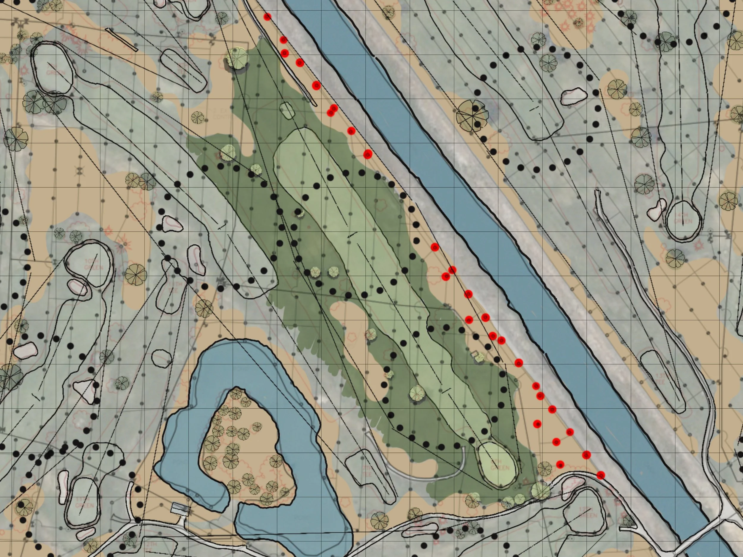 Glendale Hole #6 -
Irrigation heads within native areas identified for decommissioning.