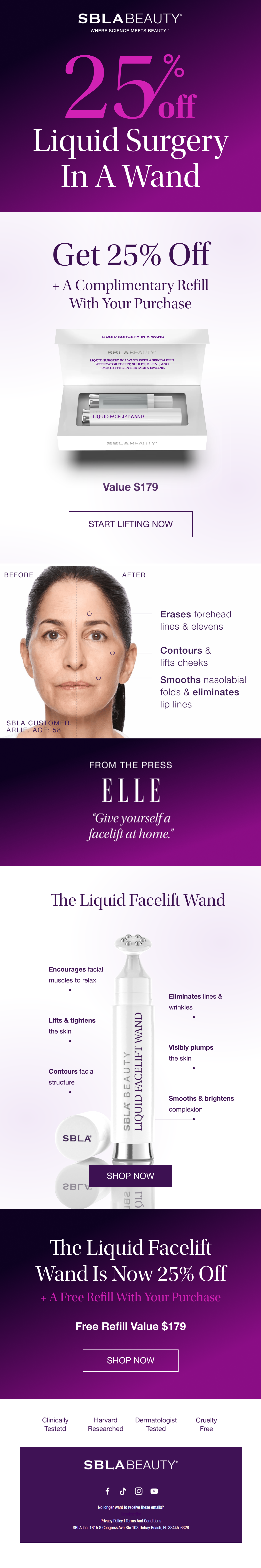 SBLA Beauty email designs 2