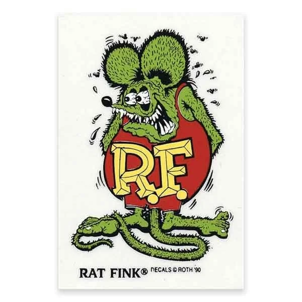 Rat Fink Standing Green Decal - Large