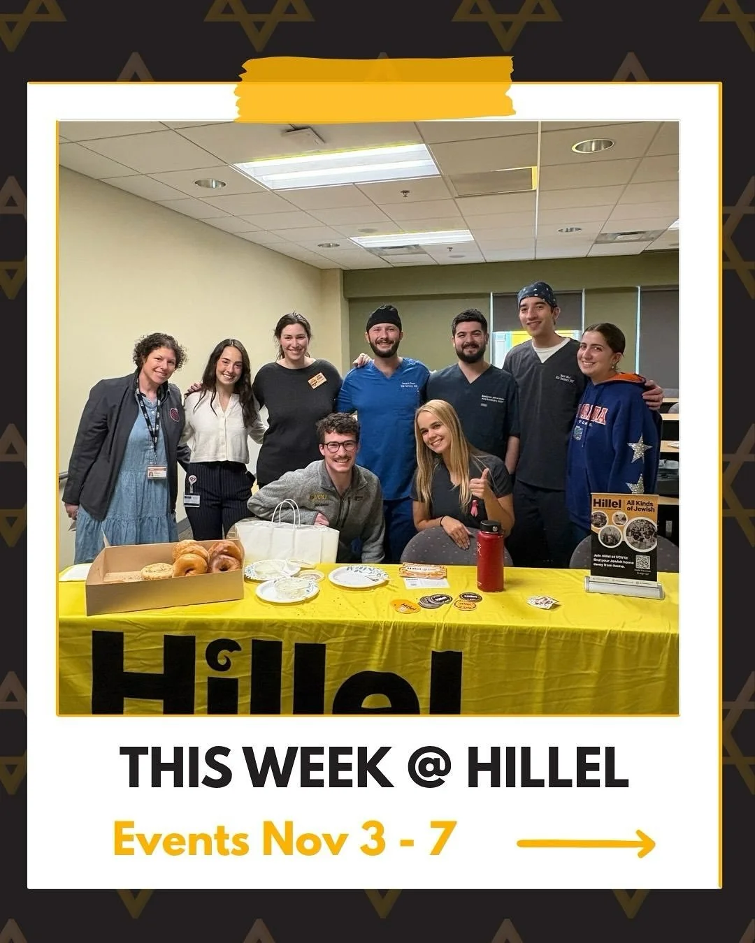 So excited for our events this week! See you all on Friday at @congregation_beth_ahabah for College Night Shabbat! ✡️