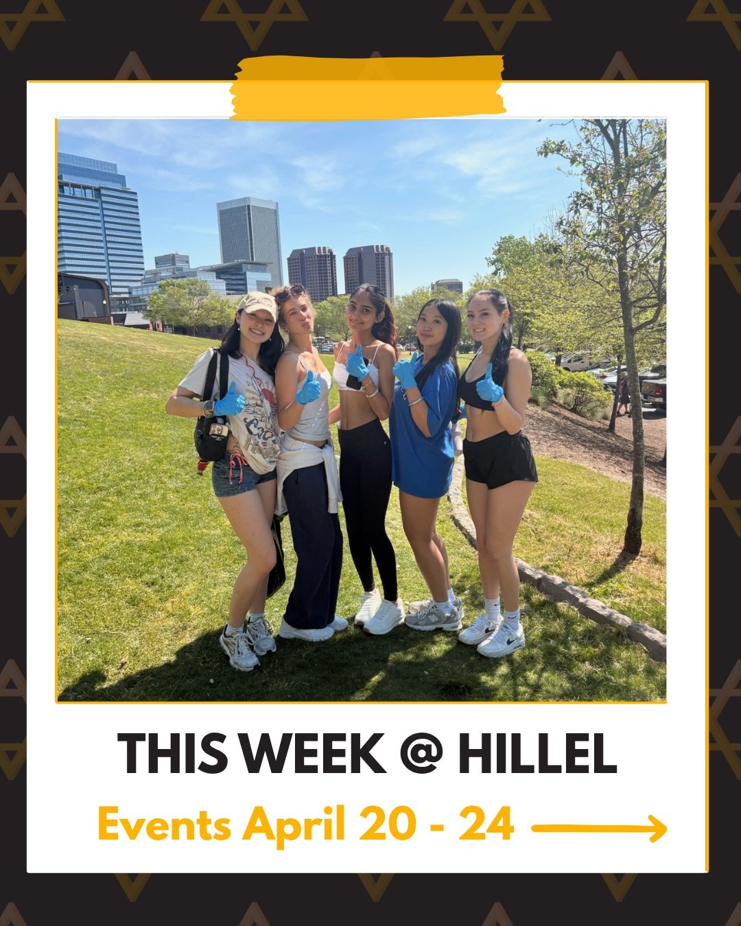 Finals are just around the corner! Come take a snack and study break with us this week at Hillel! 💛📖