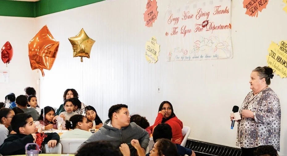 CEO Kelly O'Connor speaking to the kids