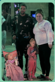 Leagh and her husband and two children