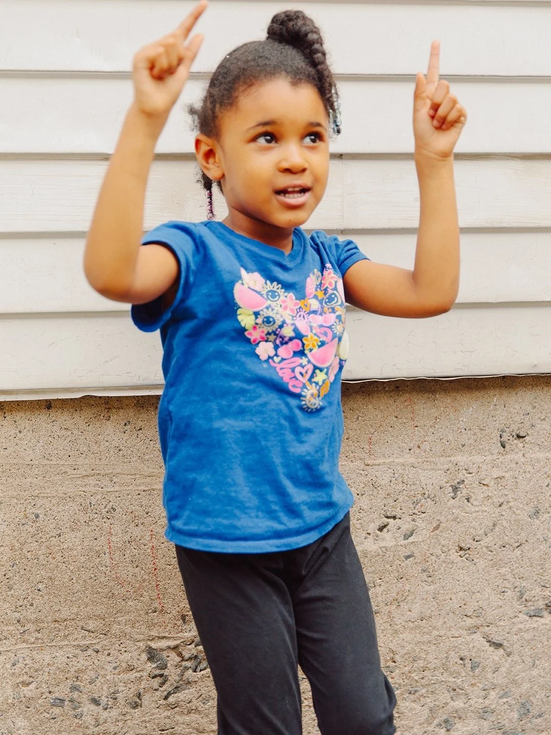 Girl playing outside