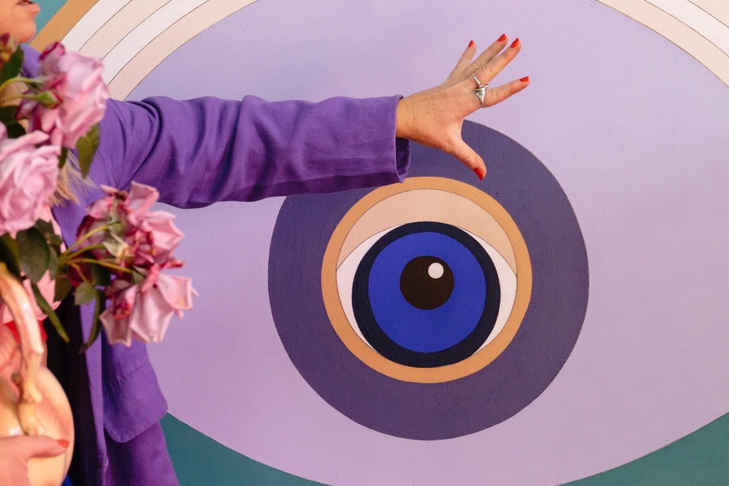 Details of HELD BY THE EVERLASTING EYE 👁️ from my #killingcosmicdarlings Solo exhibition last year.

A reminder we are seen, witnessed and loved by what I know to be a universal, benevolent force, for which there are many names. God, source, the uni