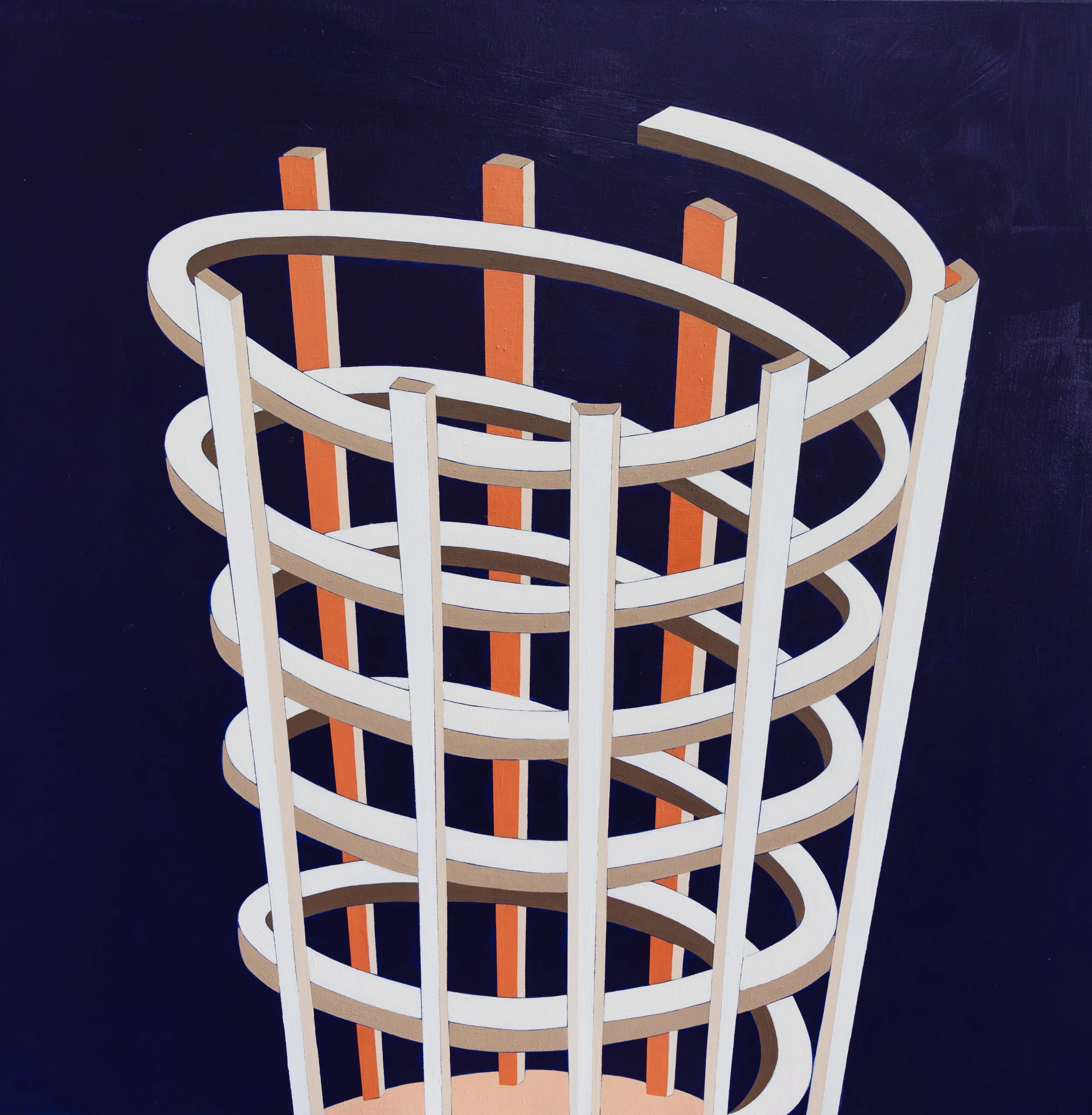 Spiral Rising Ever Upwards, 2025 Acrylic on linen 102 x 102 cm ​​​​