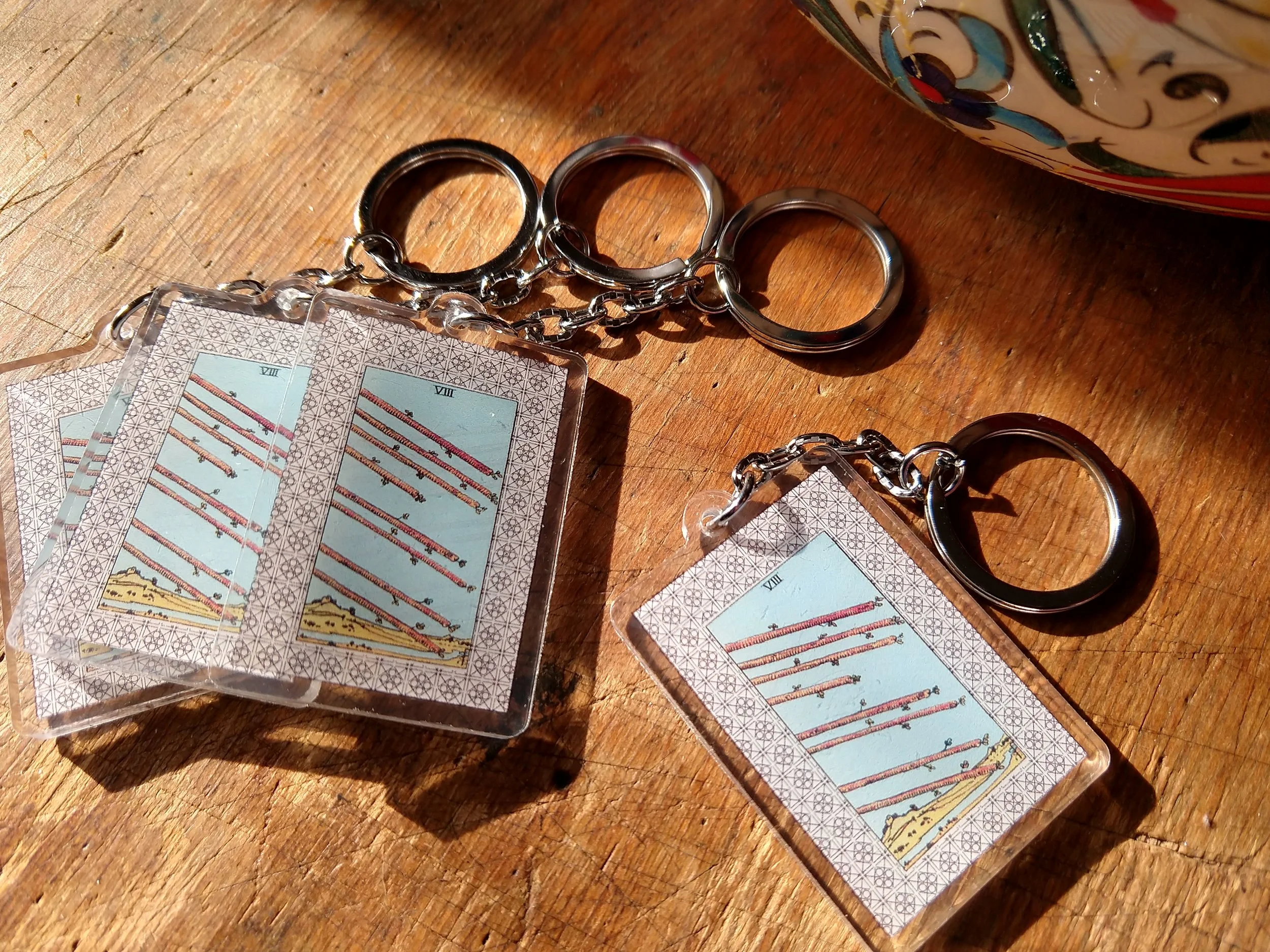 8 of Wands keychains!