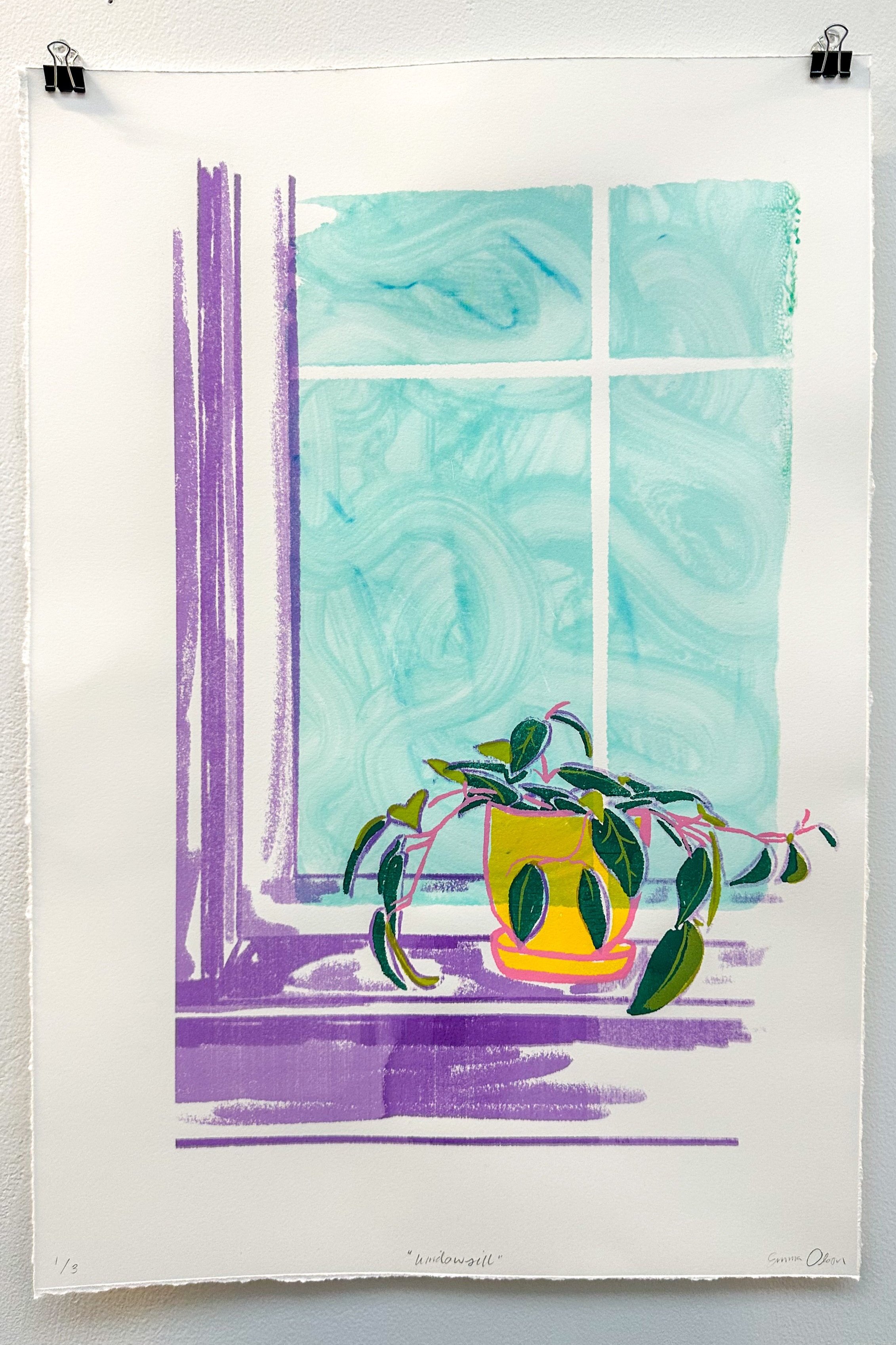 "Windowsill" seven layer screen print