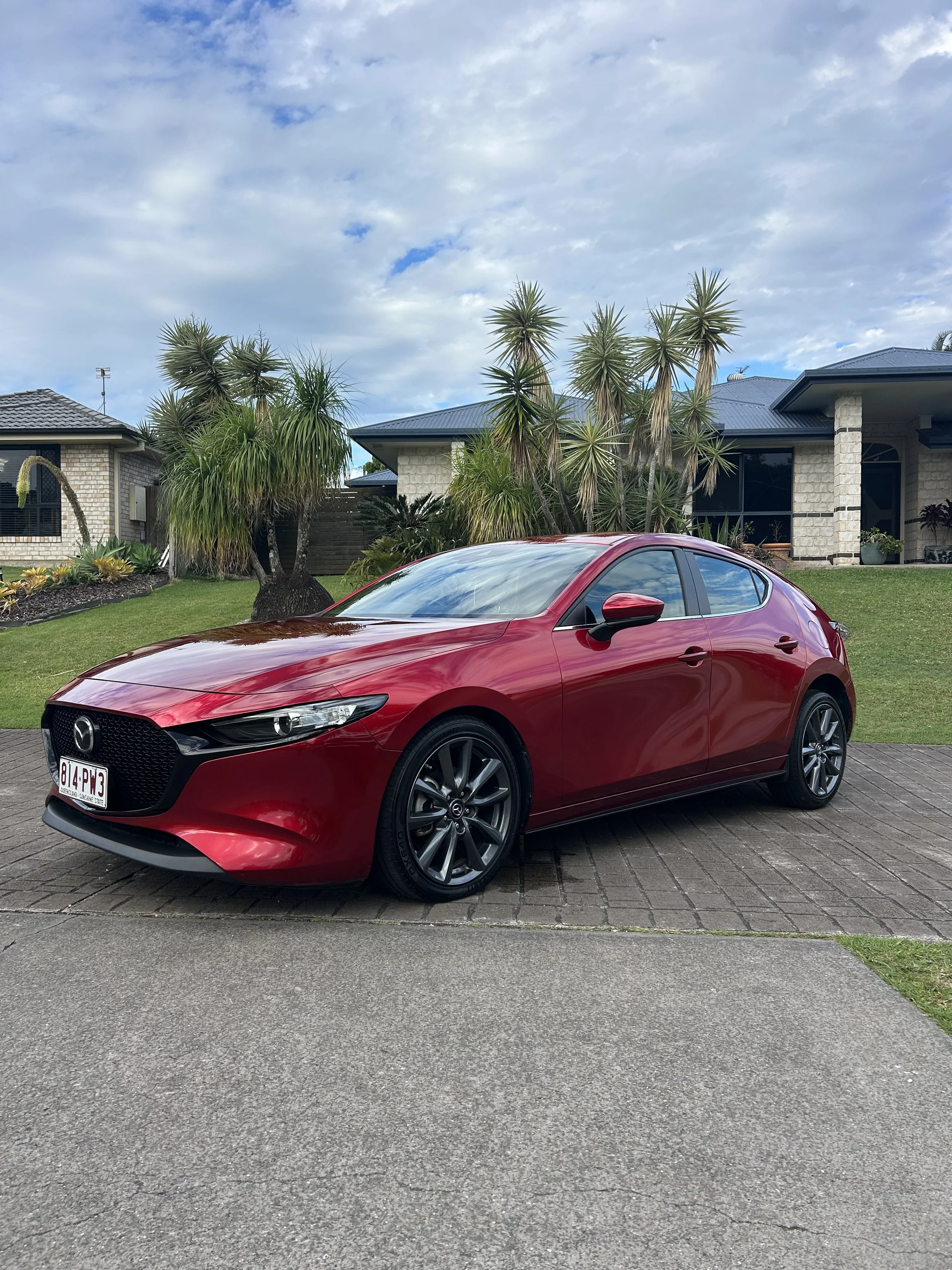 Red Mazda ceramic coated on the Sunshine Coast