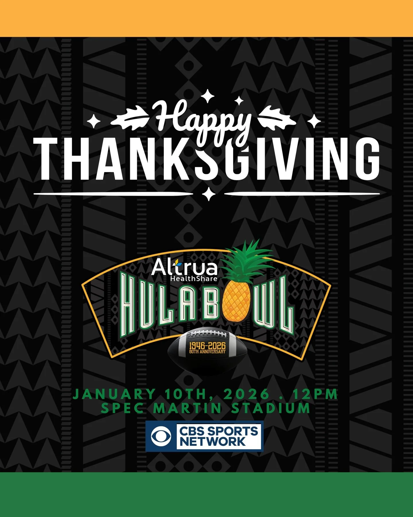 🦃 Happy Thanksgiving from the Hula Bowl Family! 🌺

Today, we&rsquo;re grateful for the athletes who give their all, the coaches who lead with passion, the fans who bring the energy, and the entire football community that makes the Hula Bowl so spec