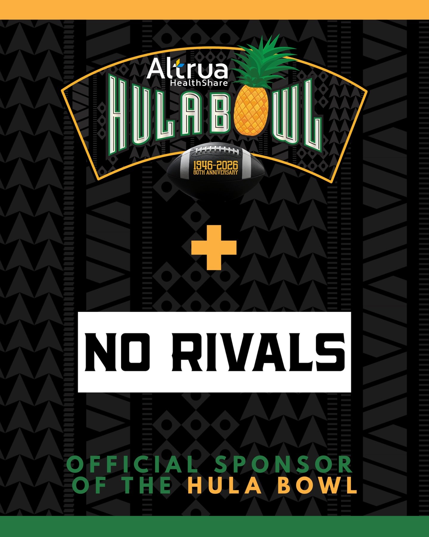 We are excited to announce @no.rivals.brand as our official hat sponsor of the 2026 Altrua HeathShare Hula Bowl! Check out these 🔥🔥 hats from last year! We can&rsquo;t wait to reveal this years hats!!