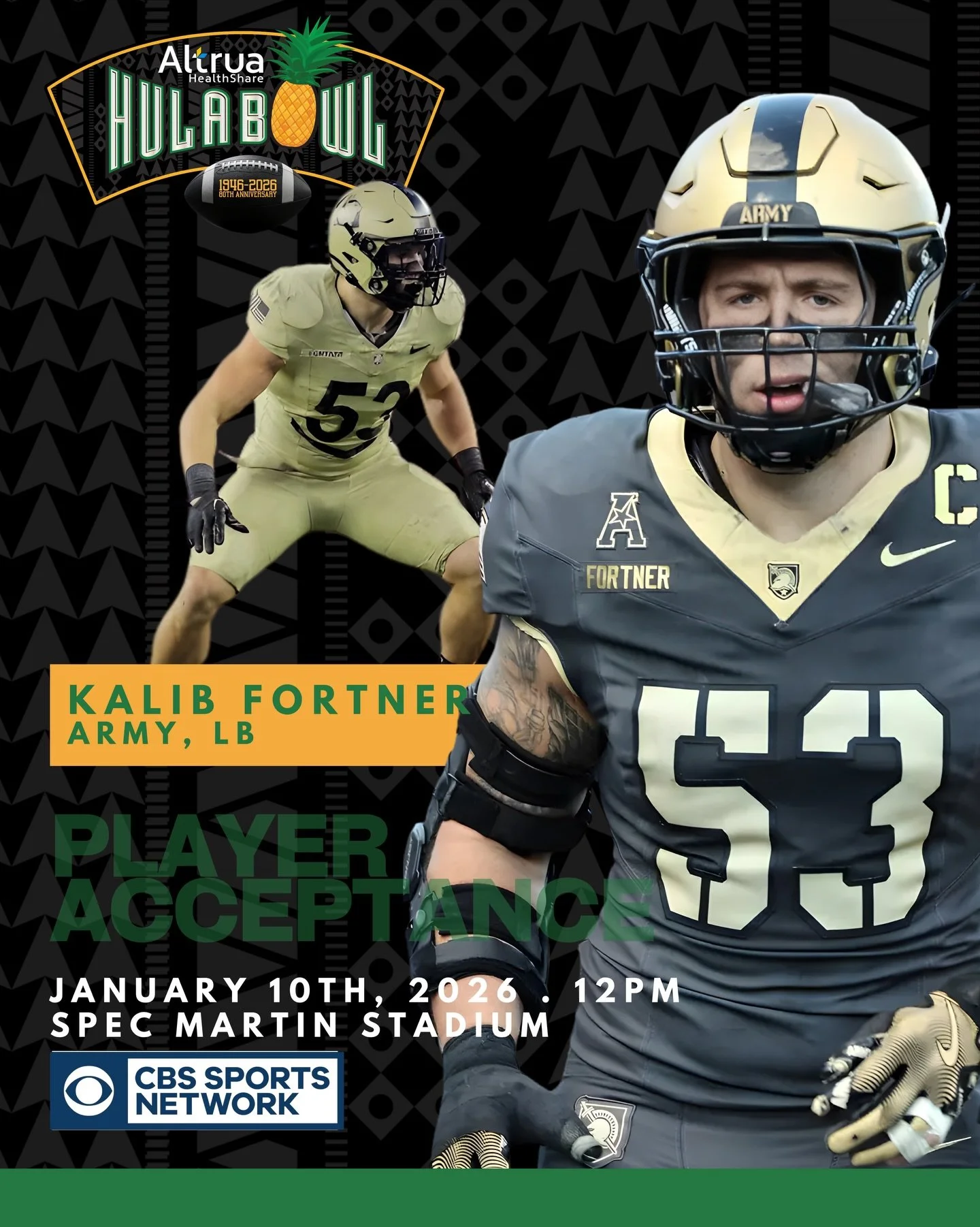 Next stop: Hula Bowl!!! @fortner.53 has officially accepted his invite to the 2026 Altrua HealthShare Hula Bowl All-Star Game!!