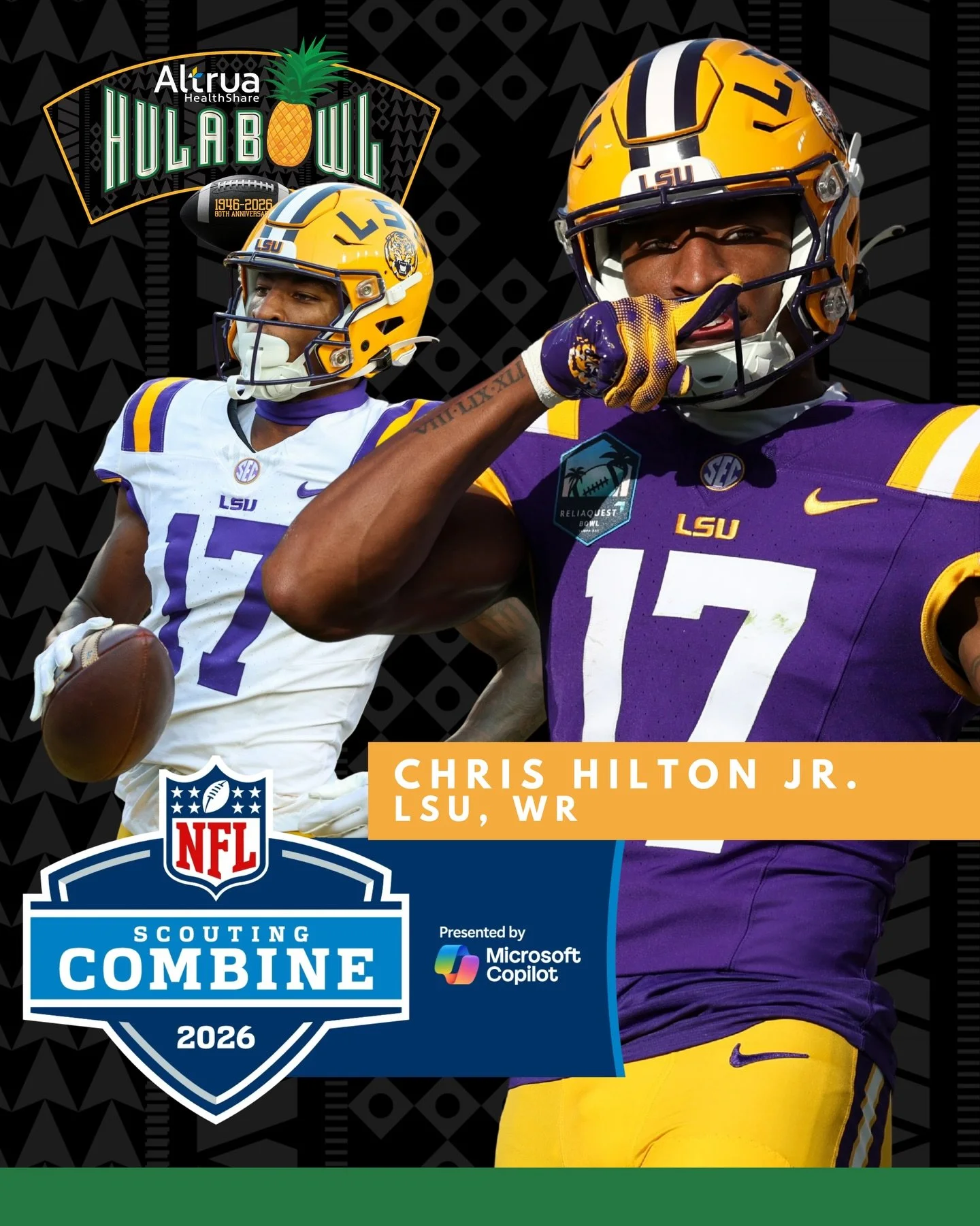 Good luck at the combine @c.hiltonjr