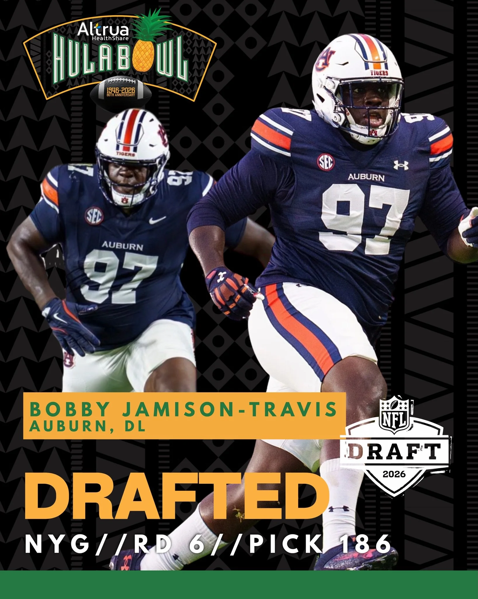 From Hula Bowl to the big stage. Congrats on getting drafted into the NFL!