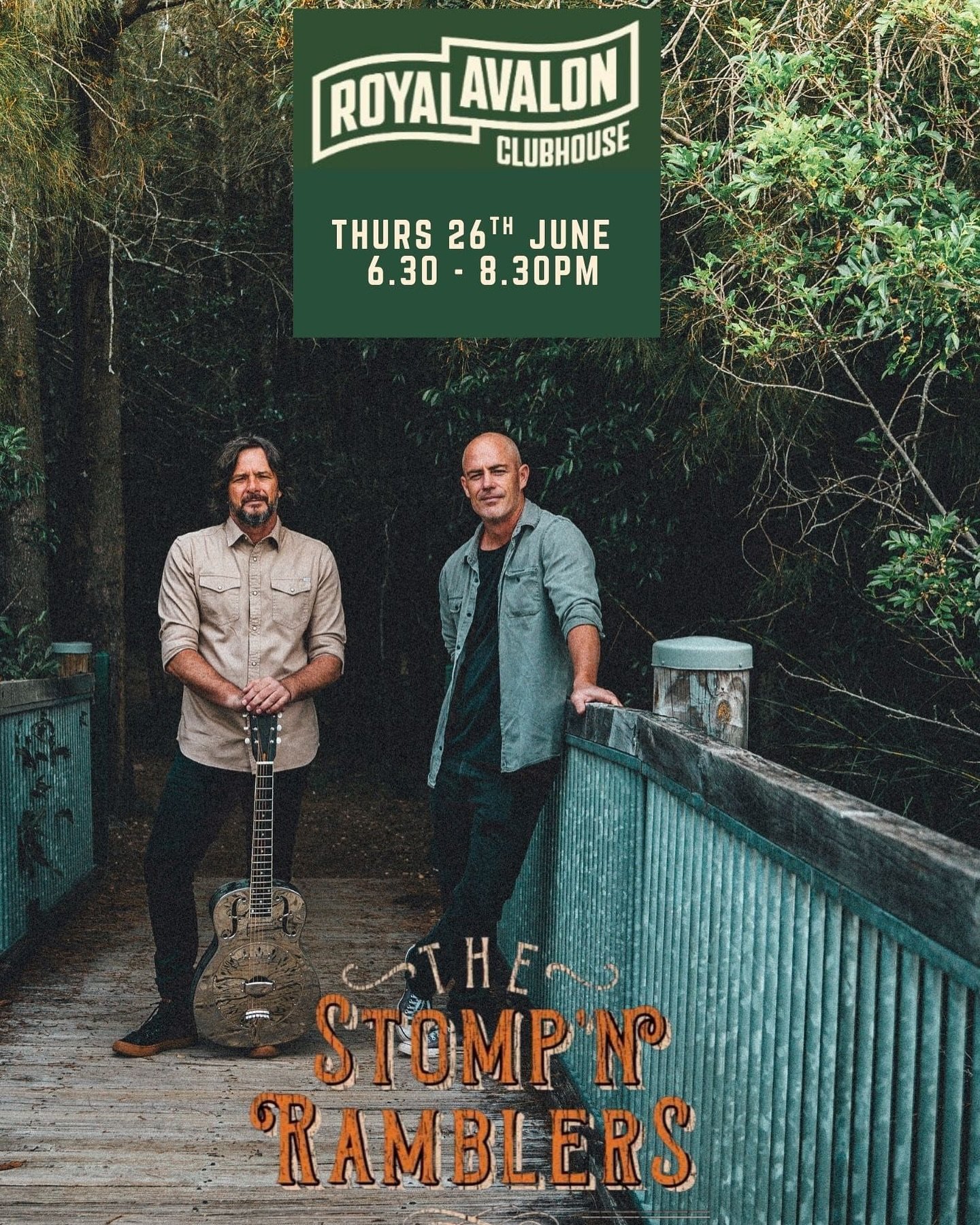 Live Music Thursday! 26th June.

Here&rsquo;s your one-week-notice to get a booking at The Royal for your fix of live music!

Homegrown The Stomp&rsquo;n Ramblers are back for a night of epic music around the fire. For those who missed out last night