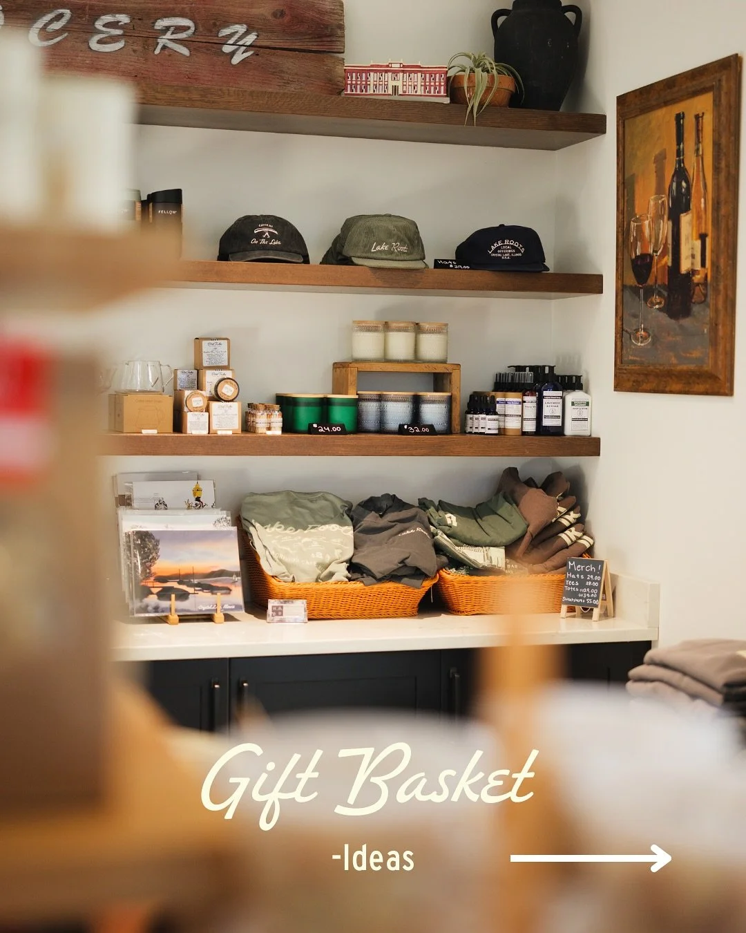 We had some fun at Lake Roots coming up with creative gift baskets for your holiday season!!

Each basket has items that are all featured in our Market! 

From a coffee lovers (Lake Me Up) to one for the kiddos (Little Roots) we think you can craft a