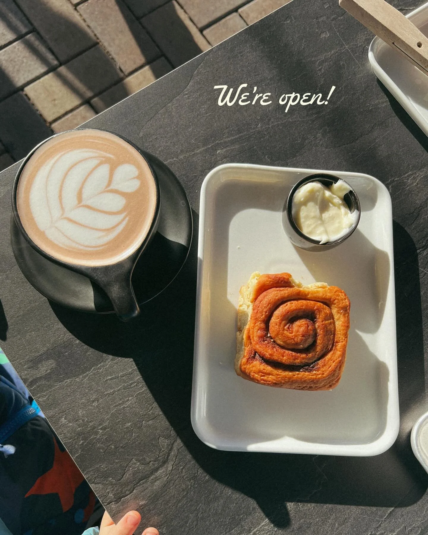 We&rsquo;re open today! Come warm up over lattes, teas, hot chocolates, &amp; some comfort food on this cold day 😊❄️