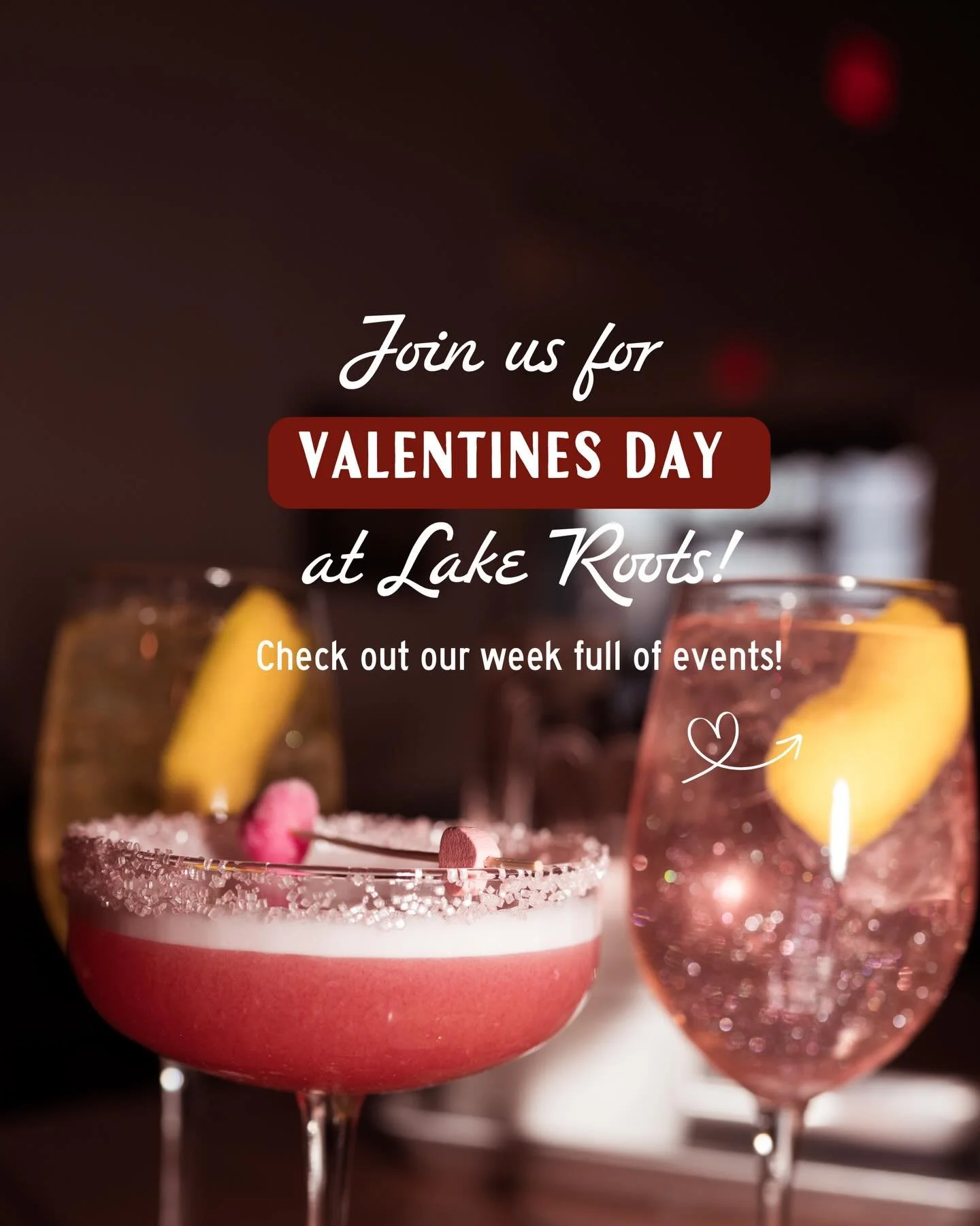 Valentines Day week is just around the corner! Join us for an epic week of events, including live music, family-friendly book readings &amp; crafts, and a special Candlelit Wine &amp; Sip with @thestudioartschool. Check our events page (linked in bio