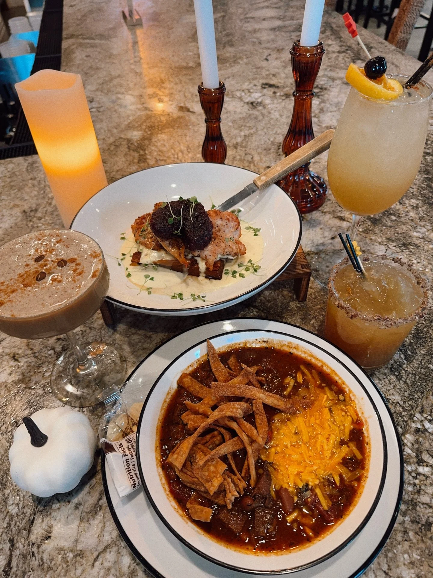 Fall at Lake Roots 🍂

Cozy up with our Wagyu Beef Chili or Roots Harvest Pav&eacute;, and pair it with one of our seasonal sips.

Orchard Spiced Cider, Chai-Tini, Pumpkin Spice Espresso Martini or our spirit-free Orchard &amp; Elder.

Come hungry, s