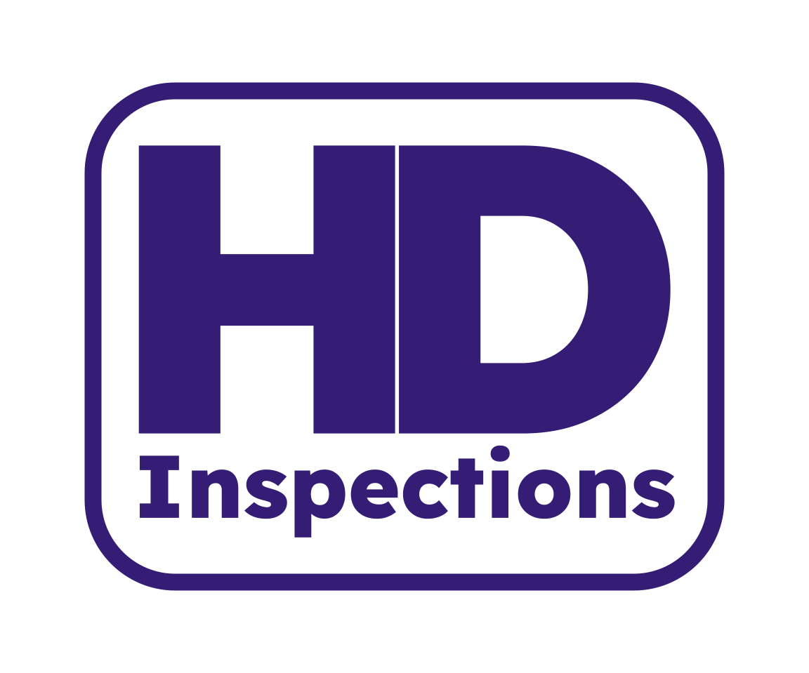HD Inspections logo featuring bold purple HD lettering within a rounded square border, representing professional CCTV sewer and stormwater inspection services across Queensland and Northern NSW.