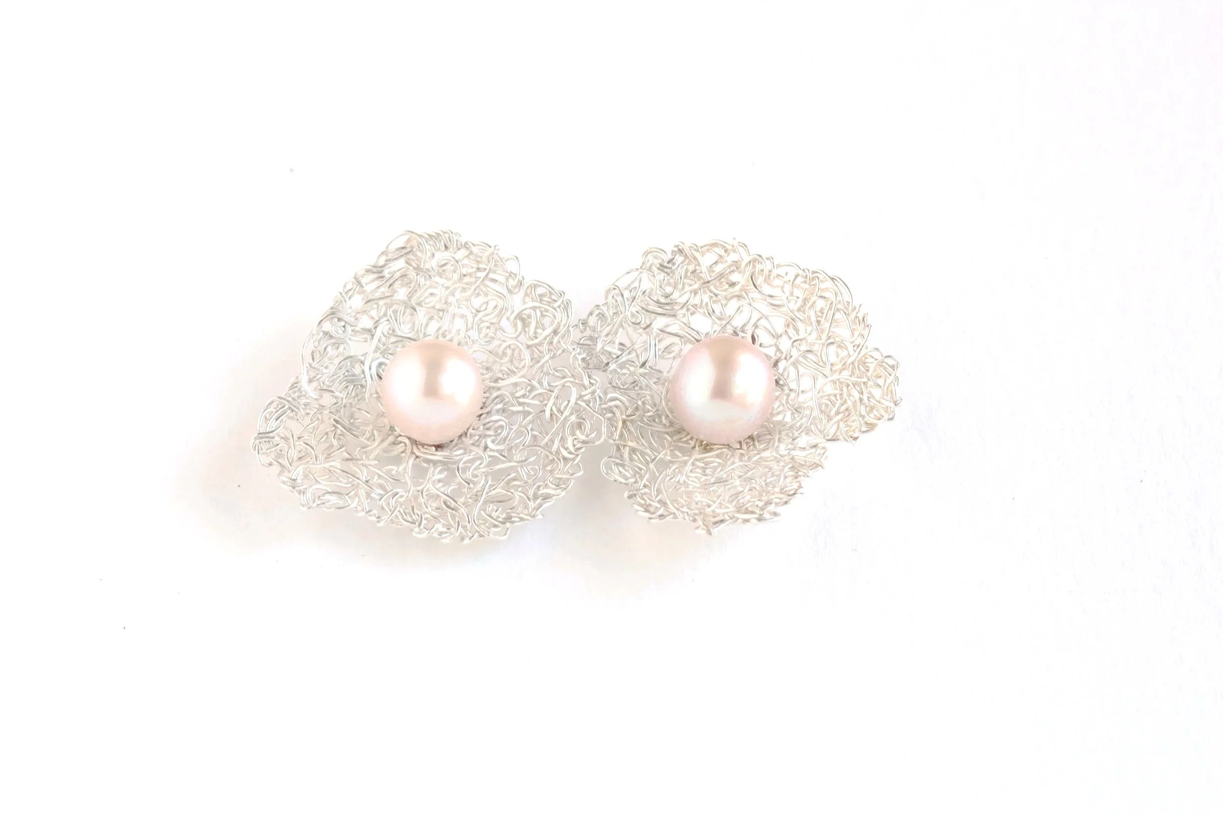 Mauve Love Tendril Earrings