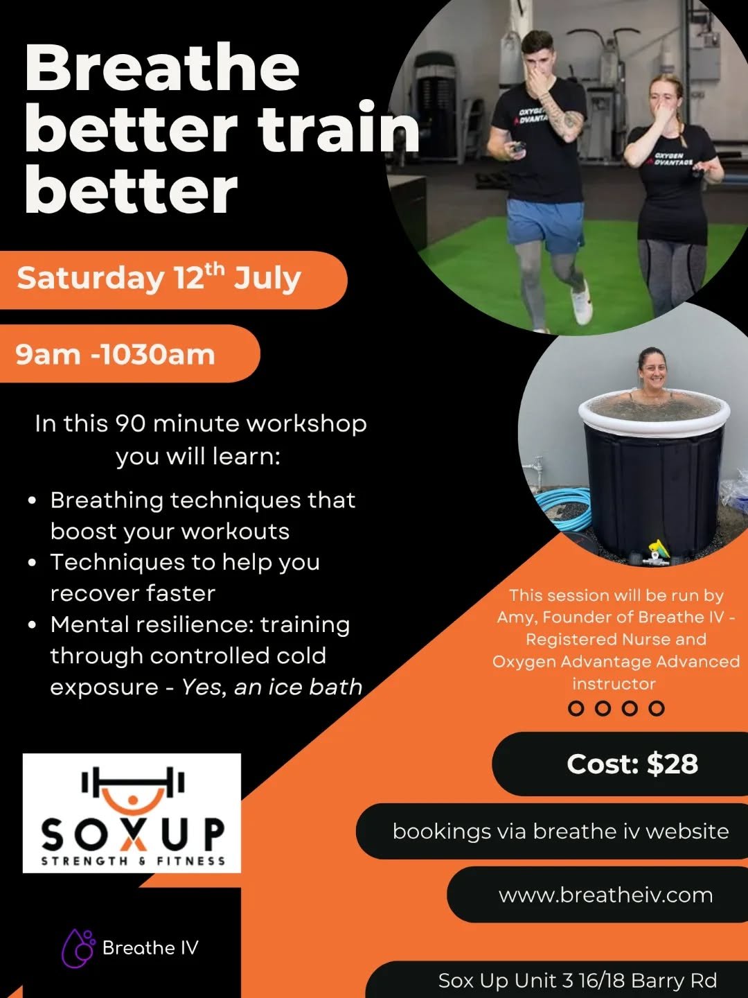 OK @soxupsf crew this one's for you!!
Join me next Saturday for a functional breathwork session followed by a facilitated cold plunge!! 💪🧊
Together we will learn:
🔸️about our baseline breathing level and how to improve it
🔸️functional breathwor