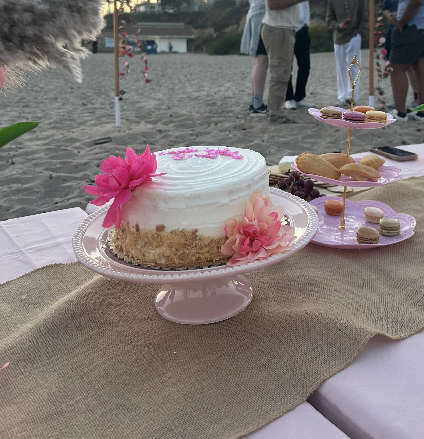 12in Pink Cake Stand