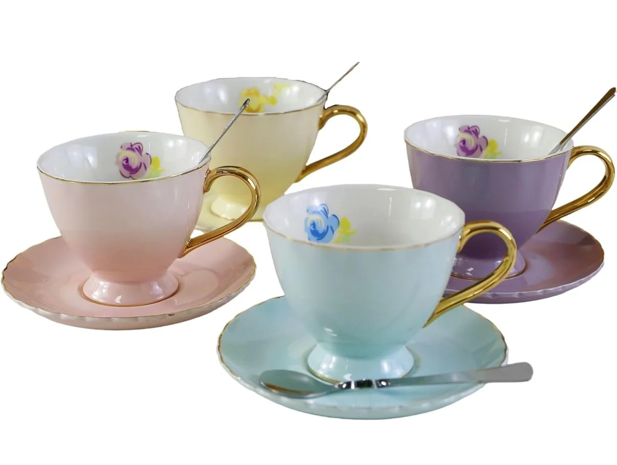 Pastel Teacup & Saucer