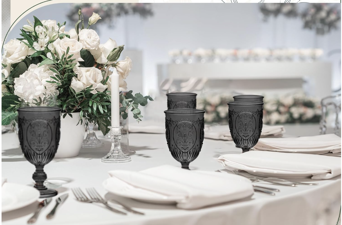 Black Acrylic Goblets