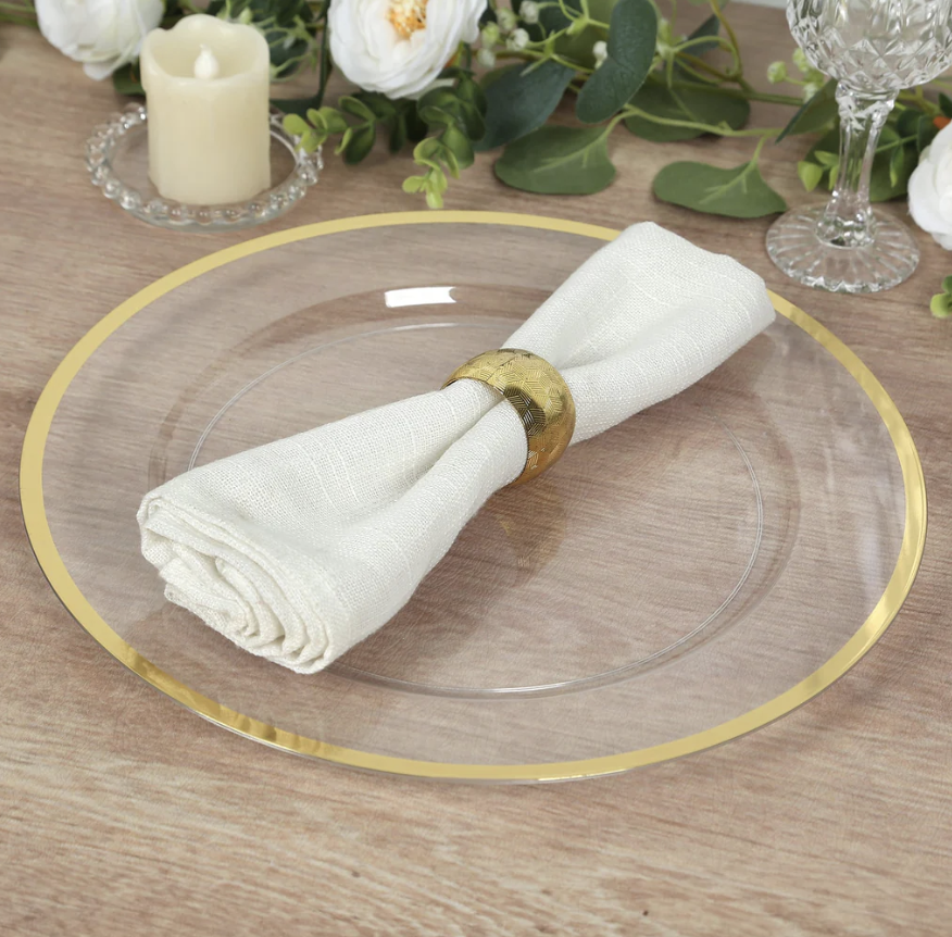 Clear Gold Charger Plate