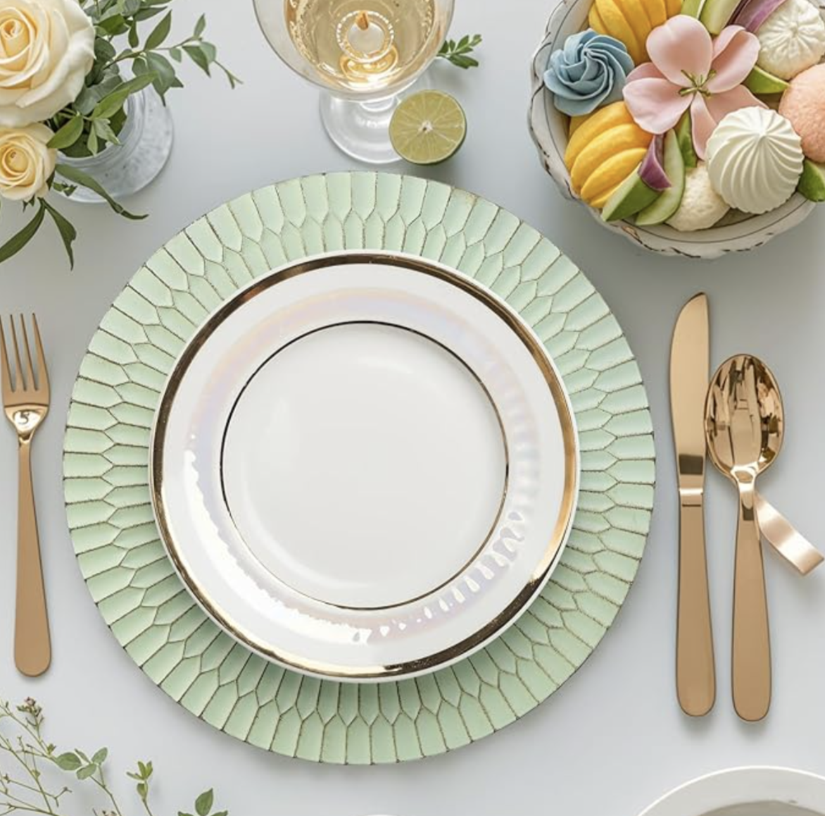 Sage Green Charger Plate