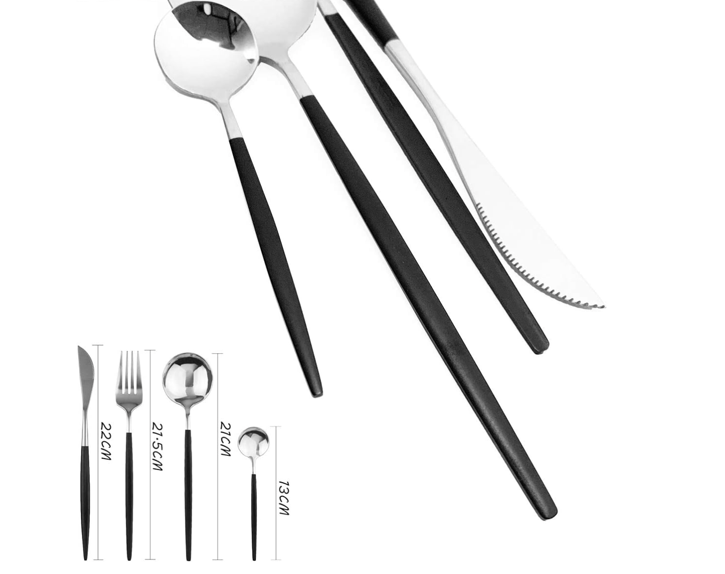 Black Stainless Steel Silverware