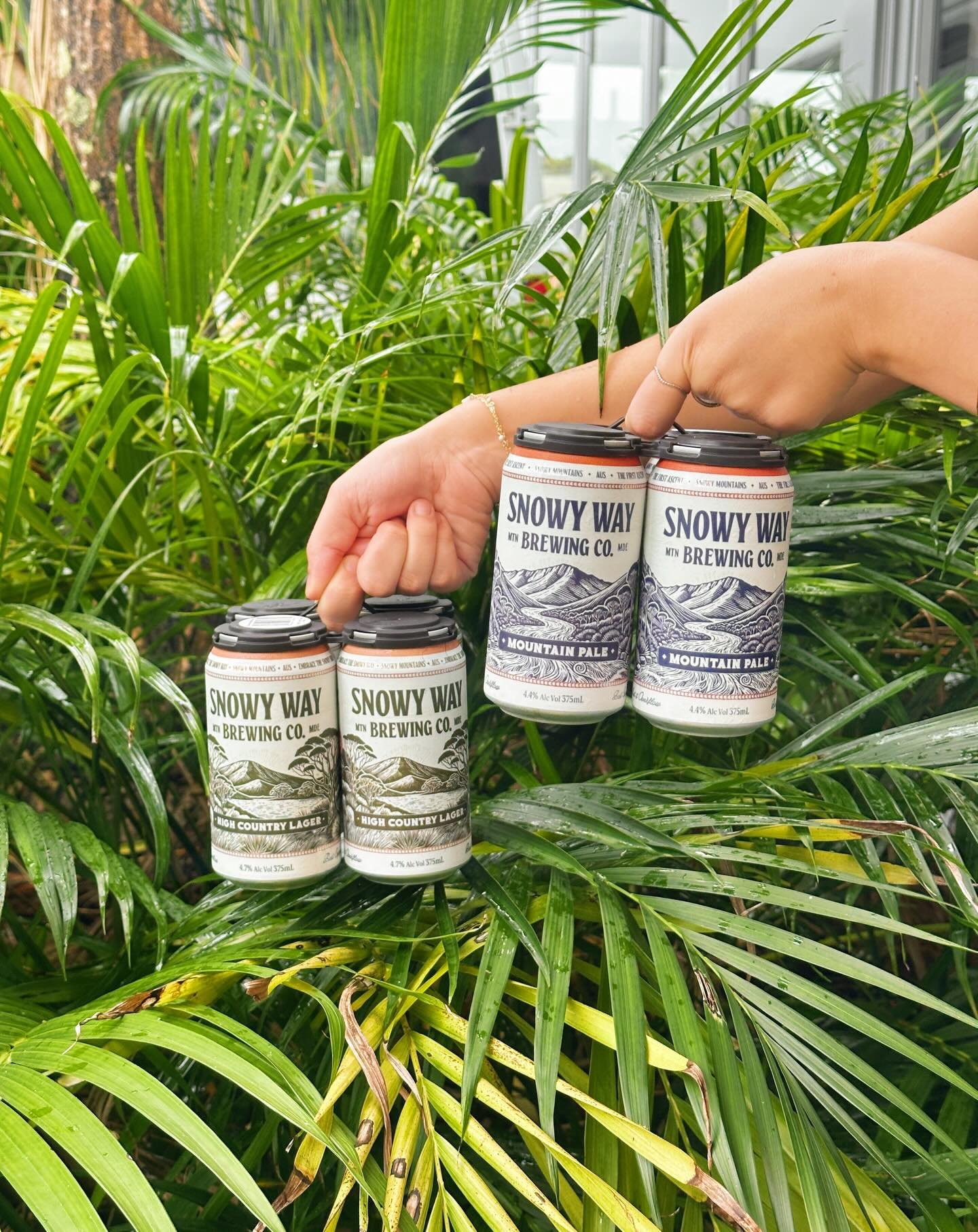 @snowywaybrewingco 🍺 
Mountain Pale + High Country Lager. Ice cold, ready to grab &amp; go. 

Now stocked in our Bottle Mart &ndash; perfect for your next arvo session ❄️
