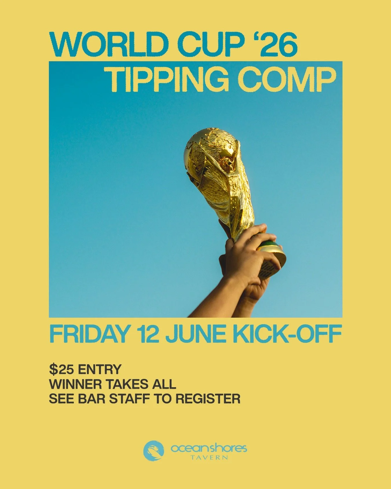 SOCCER WORLD CUP TIPPING COMP ⚽️

We&rsquo;re bringing every massive World Cup moment LIVE &amp; LOUD at The Tav!

Join our World Cup &rsquo;26 Tipping Comp

Winner takes all
$25 entry
Register with bar staff before kick-off Friday 12 June

Cold beer