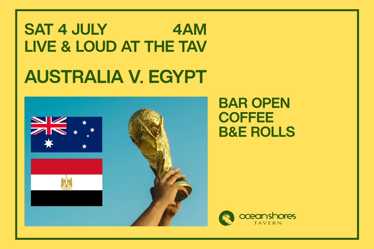 WORLD CUP : AUS V. EGYPT