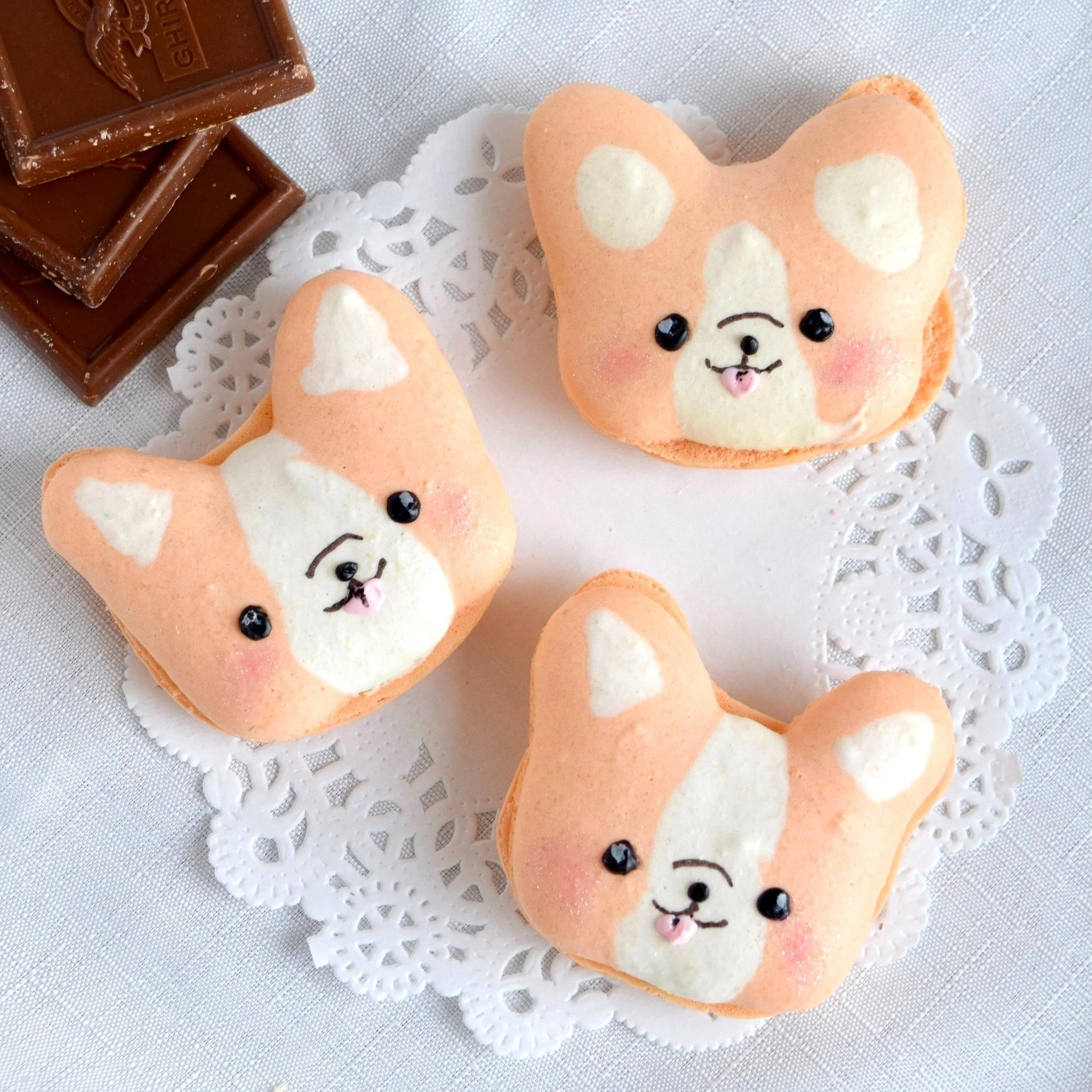 cute corgi macarons