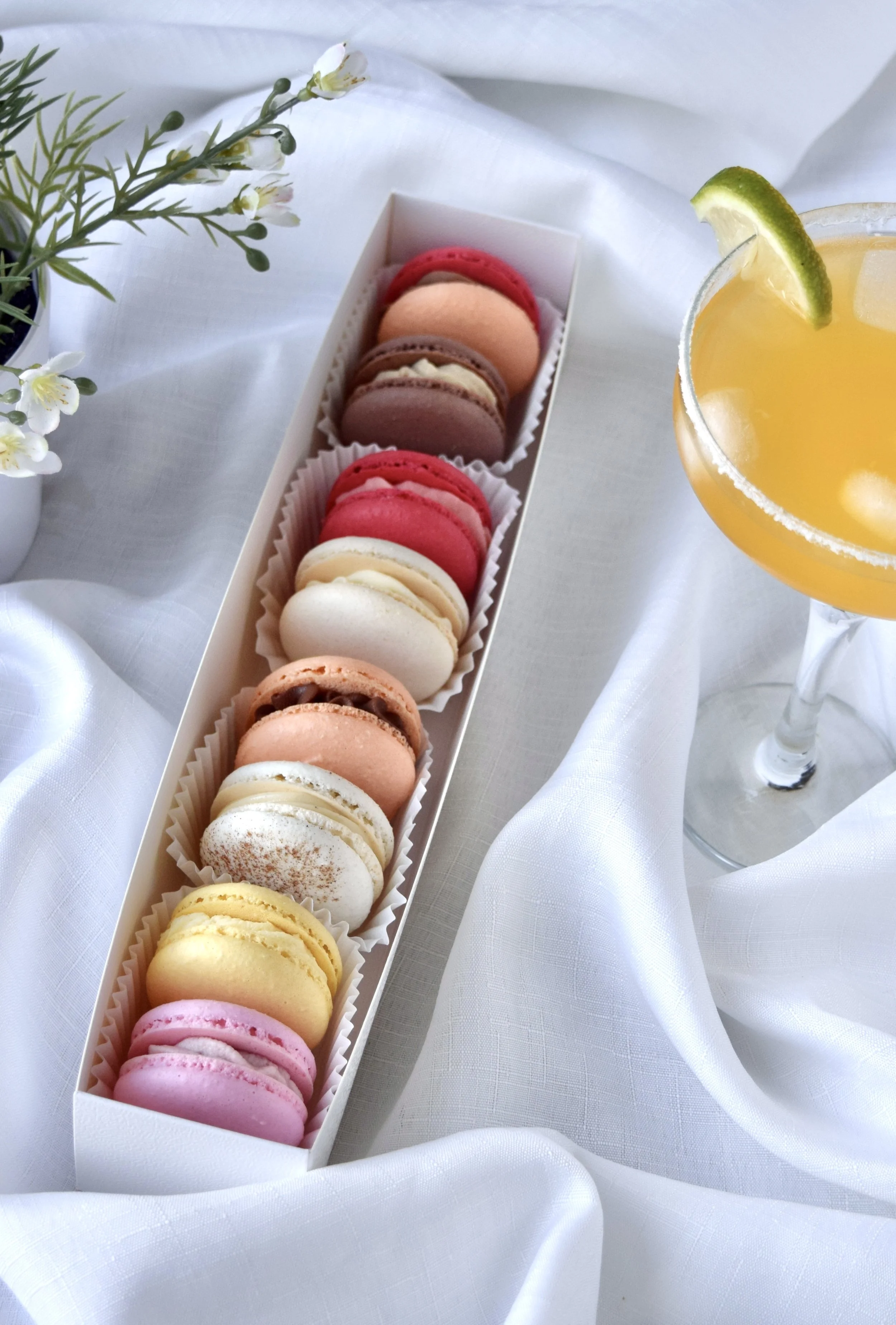 boozy macaron box