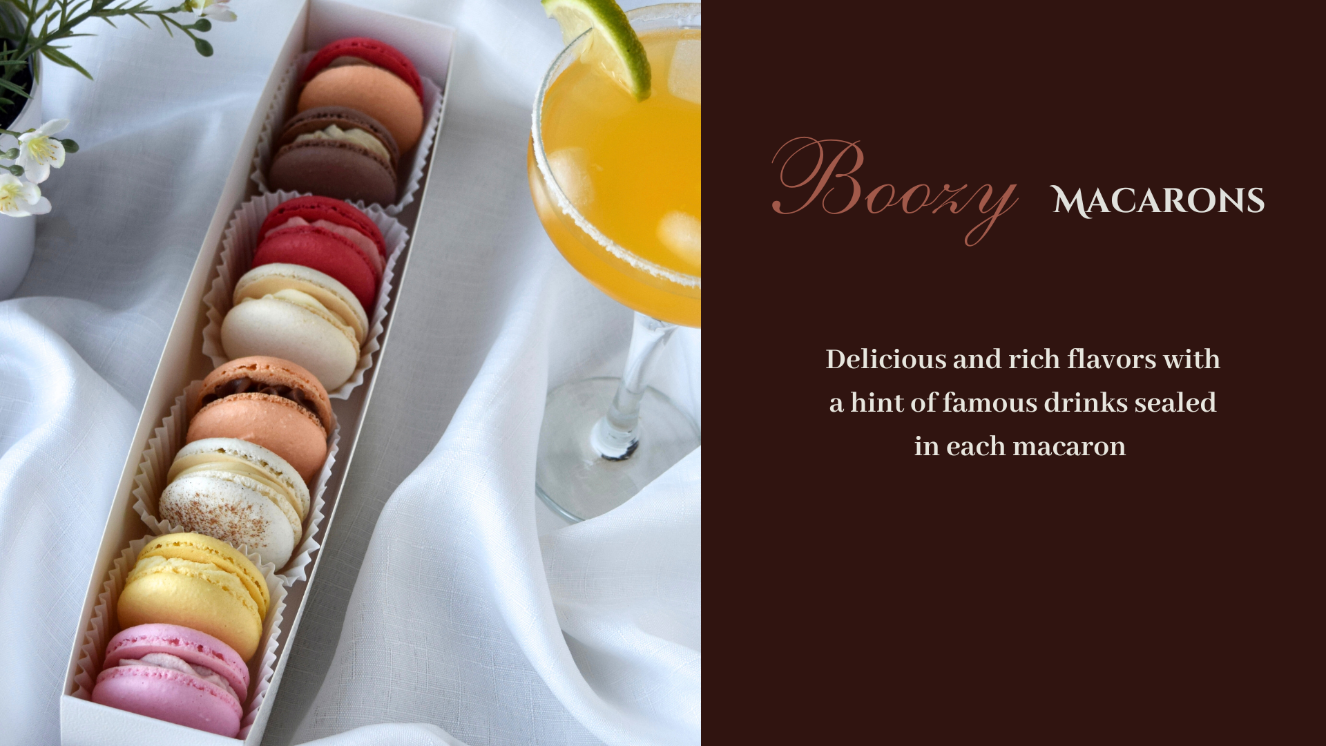 Boozy macarons