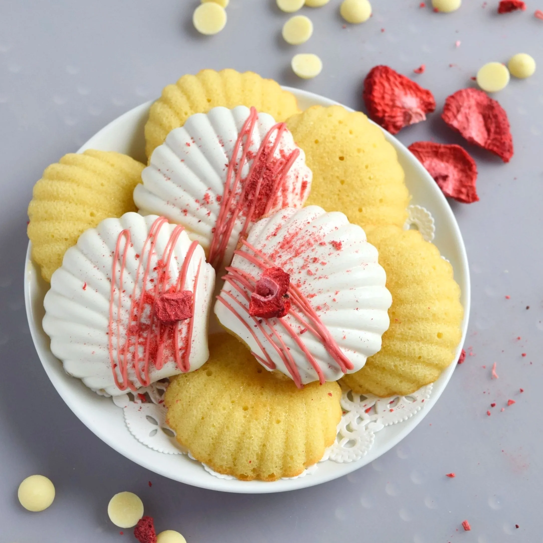 Strawberry madeleines