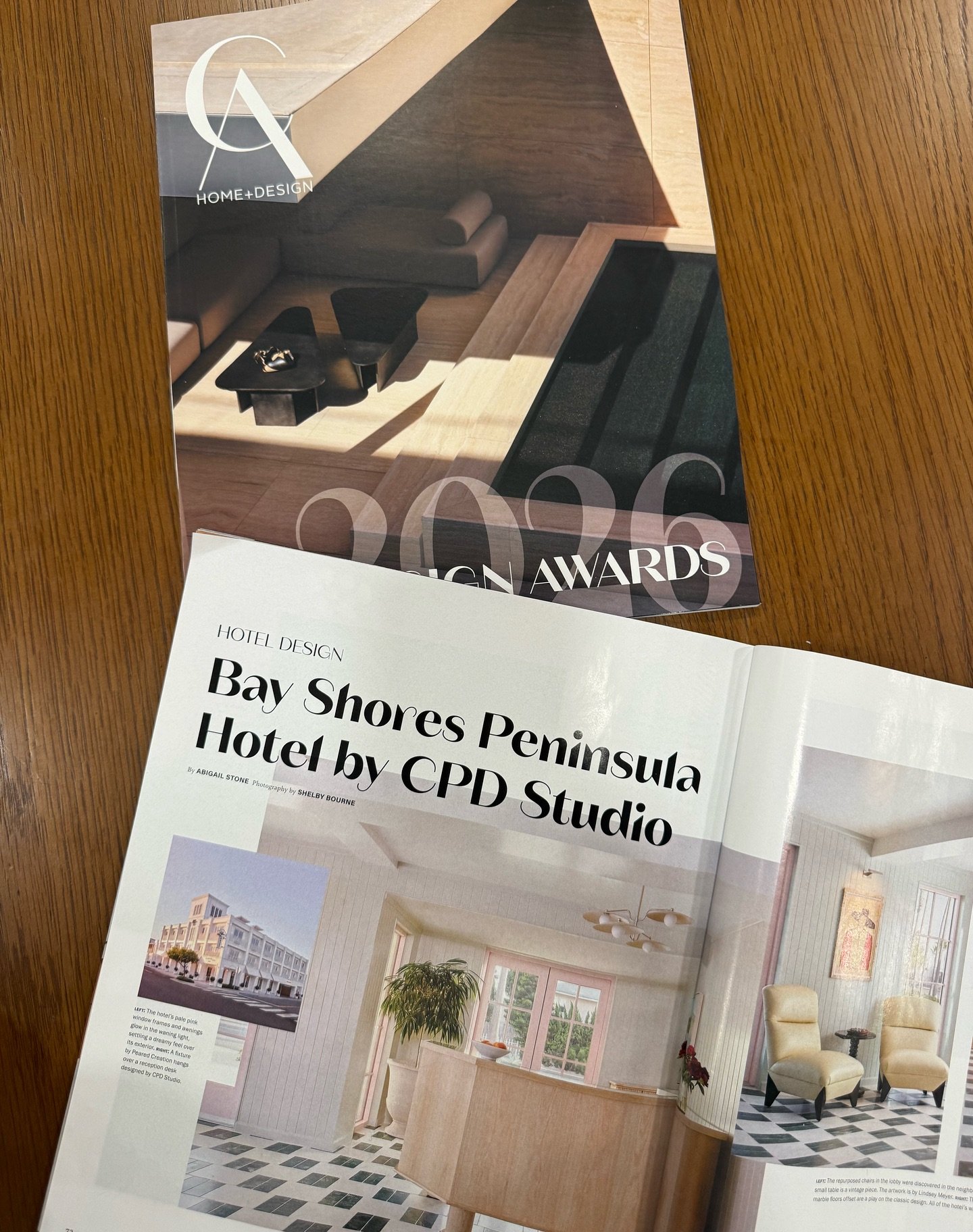 We&rsquo;re excited and honored to have our @bayshoresnewport project be selected as the winner of the CA Home &amp; Design 2026 design awards for the hotel design category. We feel especially grateful to the entire team that brought this hotel to li