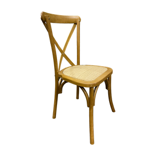 Cross-Back Wooden Dining Chair