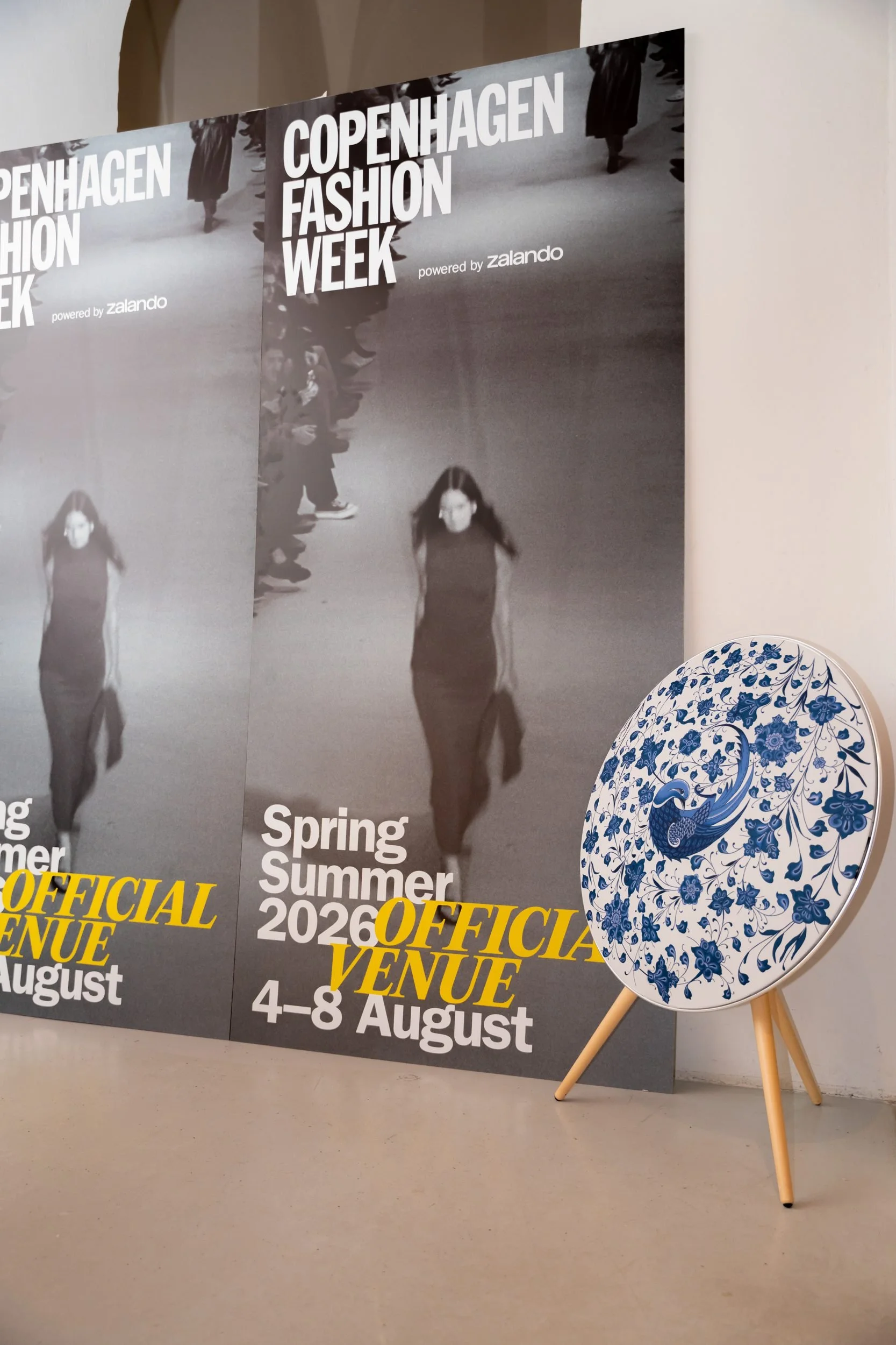 Copenhagen Fashion Week Spring Summer 2026 "Official Venue" poster, 4–8 August, at the Opening Reception