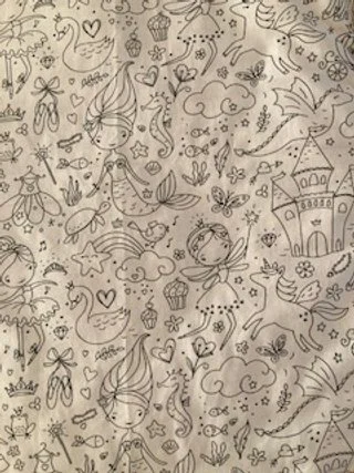 princesse et sirène tissu.JPG