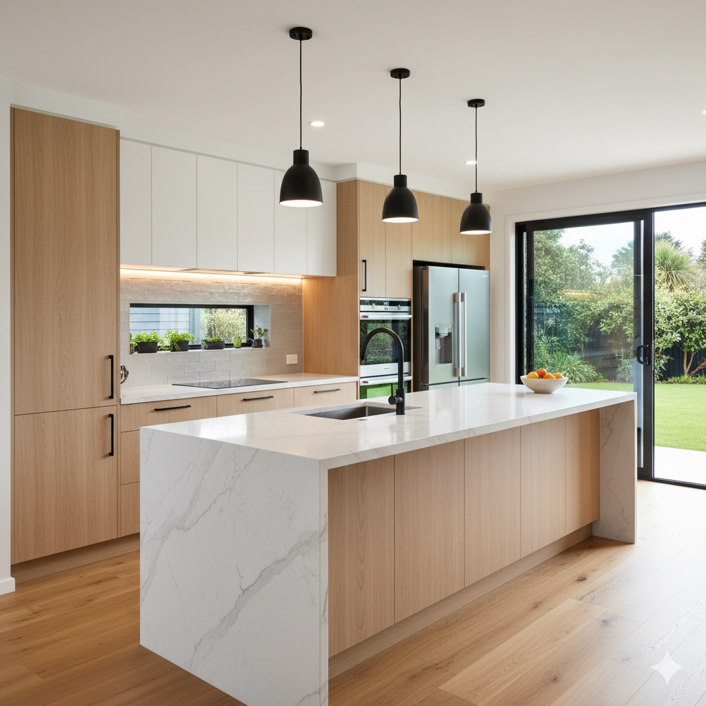 Small kitchen renovation project carried out by Elevate Build for a Waikato homeowner.