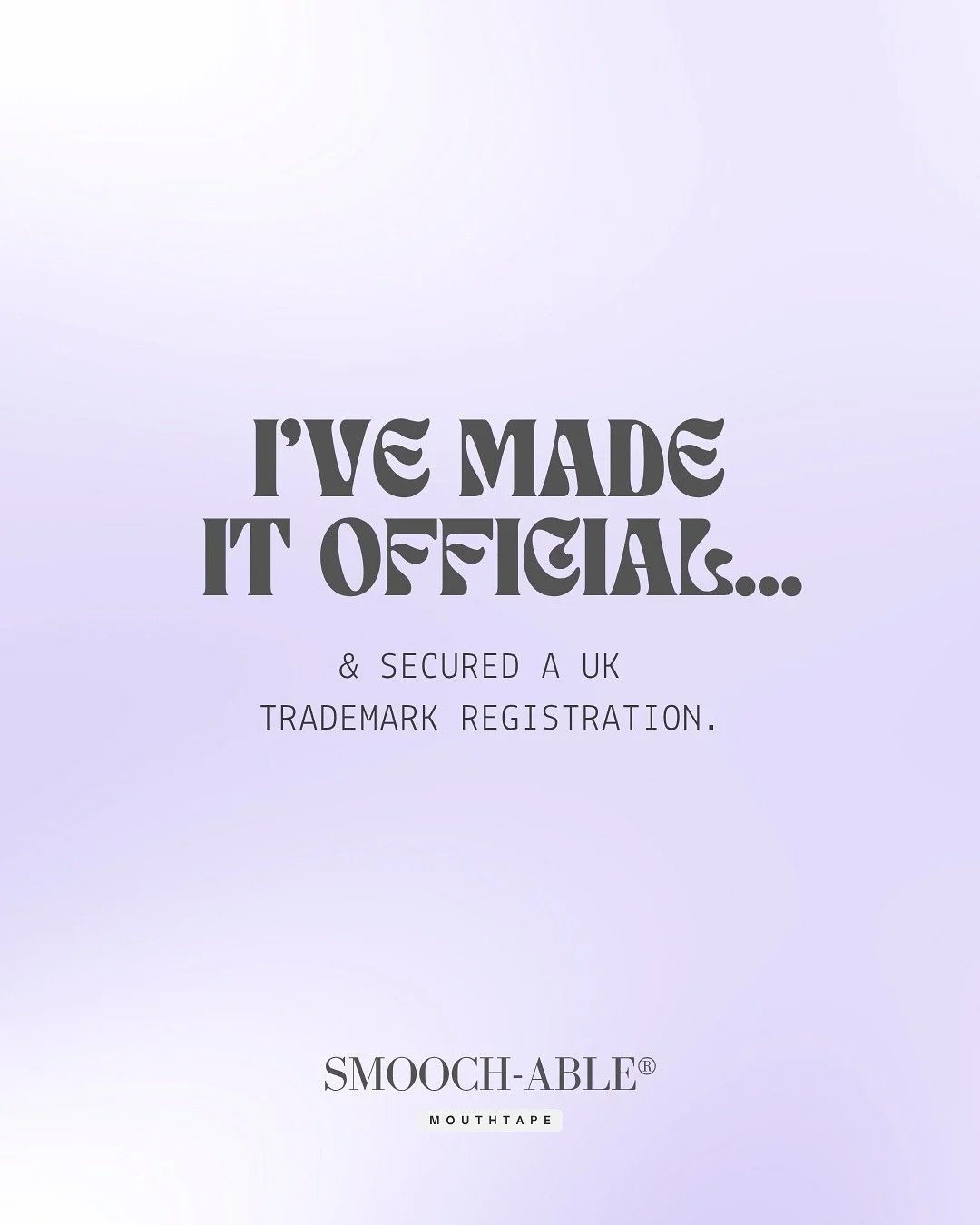 🎉 IT&rsquo;S OFFICIAL 🎉

My brand is now a registered trademark, I received the email and certification Friday evening and I am stoked. Its been three months since I lodged this application as in the UK there is a two month publication period where