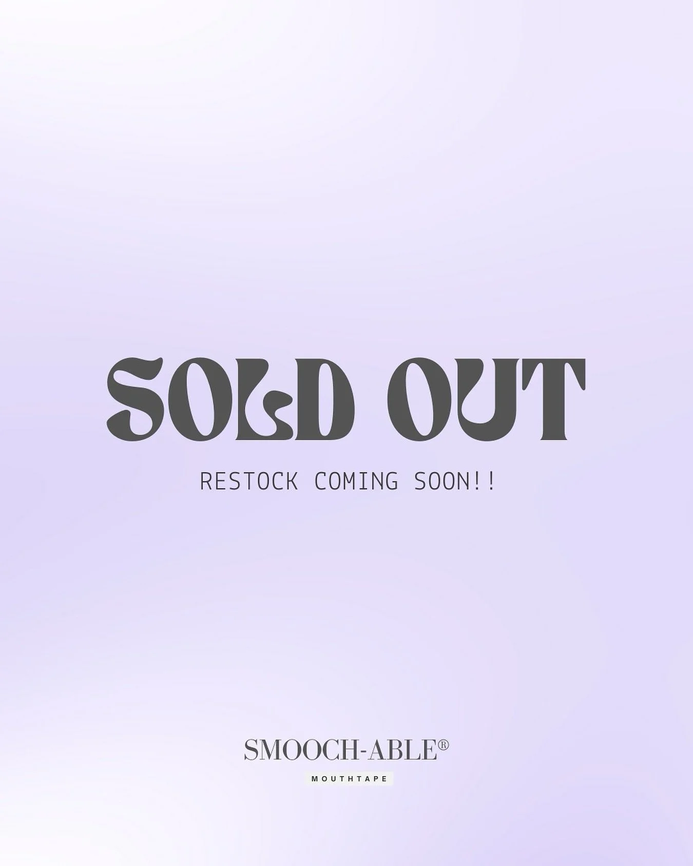 SMOOCH-ABLE IS SOLD OUT 🥹✨

Still can&rsquo;t quite believe it, in just over three months my first stock order of Smooch-able mouth tape has officially sold out.

Thank you SO much to everyone who supported, shared, ordered and trusted me with your 